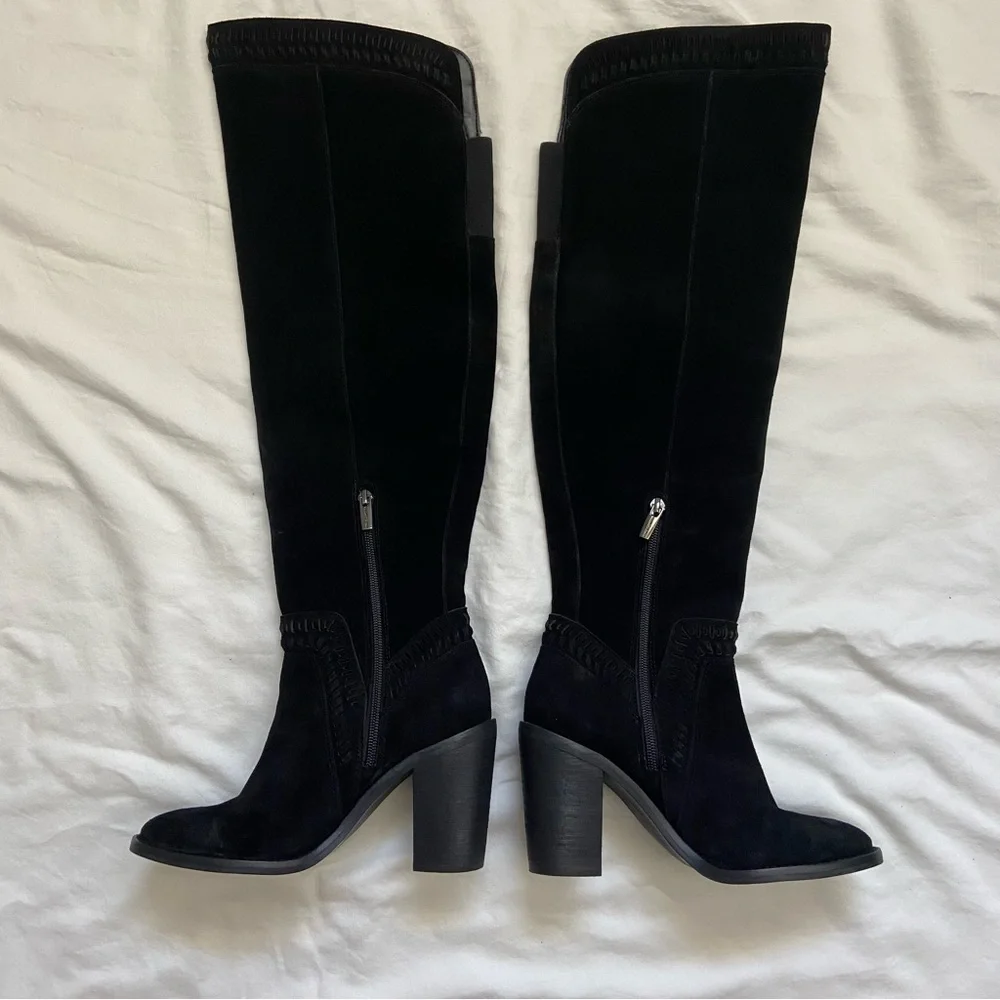 Vince Camuto Madolee Black Suede Over the Knee Boot